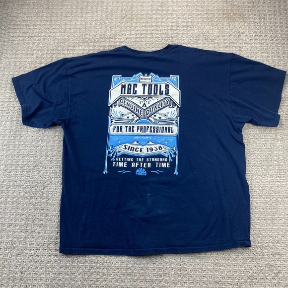 MAC Tools Shirt Men 3XL XXL Navy Blue Apparel For Professional Mechanic T-Shirt - Picture 1 of 10
